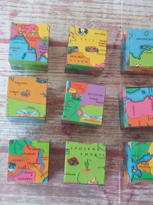 Puzzle 09 Cubes World Map like new