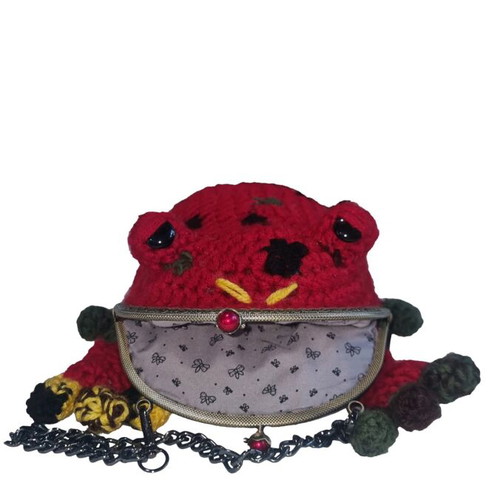 Crochet Frog Purse like new