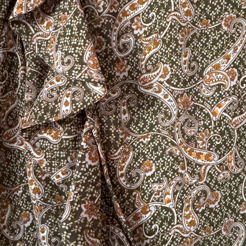 Lynne dress used with paisley and puff sleeves multicolor