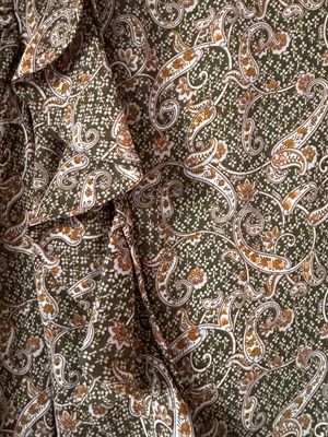 Lynne dress used with paisley and puff sleeves multicolor