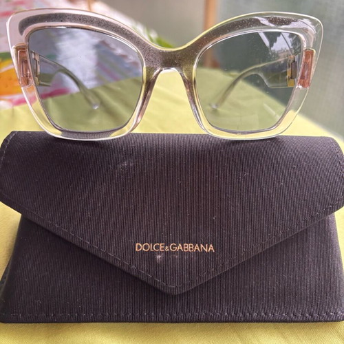 Dolce & Gabbana women's light grey plastic sunglasses like new