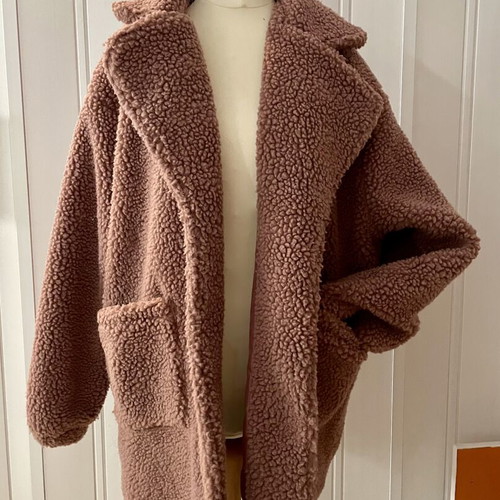 Shein winter coat like new, dusty pink