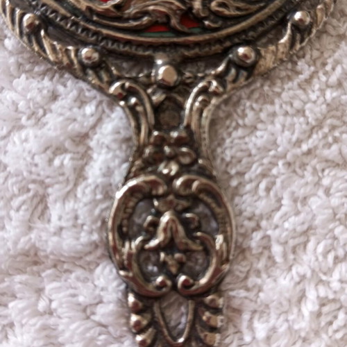Hand mirror like new, vintage 13×7 cm