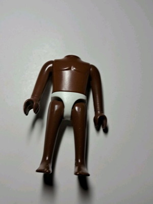 Playmobil κορμός φιγούρας με χέρια και πόδια σε καφέ και λευκό εσώρουχο