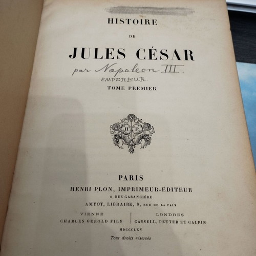 Histoire de Jules Cesar used books, 2 volumes together, 1866