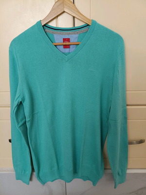 S.Oliver men's knitted sweater like new, turquoise, size M