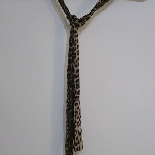 Vassia Kostara long semi-transparent dress with leopard print like new, size M