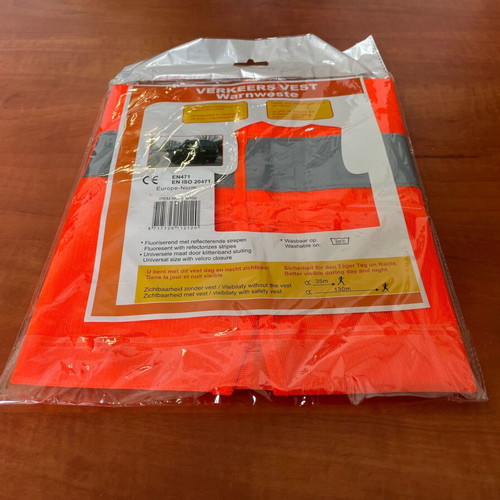 Safety vest with reflective strips new, orange