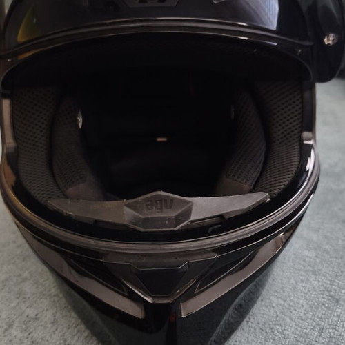 AGV helmet with intercom and clear visor