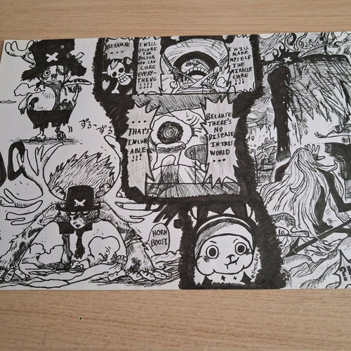 Tony Tony Chopper frame new with handmade One Piece poster