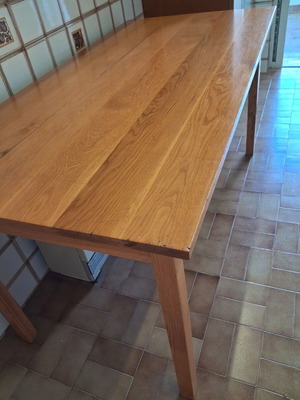 Dining table like new, natural color, 0.80x1.60x0.80 m