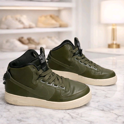Nike Air Force 1 AF High Utility sports shoes like new, size 37.5, green