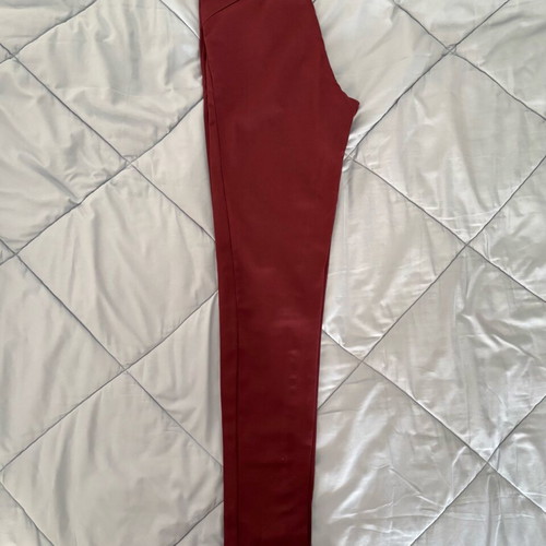 Esmara leggings with faux leather burgundy red like new size XS