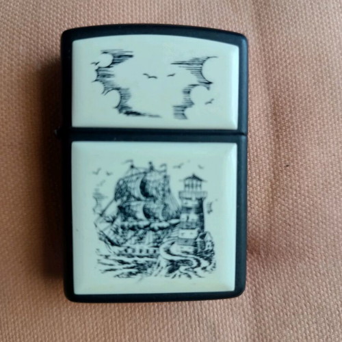 Zippo windproof lighter like new with ship design vintage