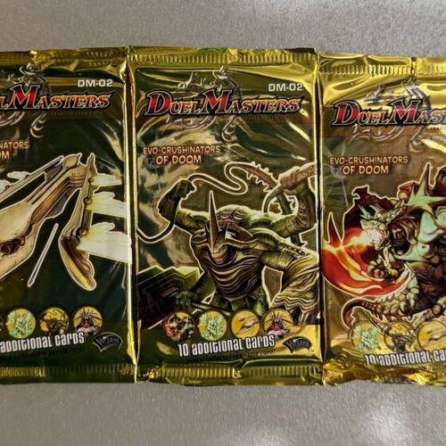 Duel Master Booster Pack DM-02 Evo-Crushinators 5 Packs New