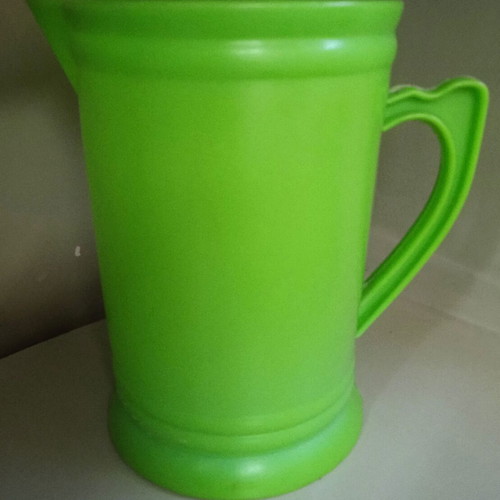 Small Monoplast Pitcher used, vintage, made in Greece, 15.2cm