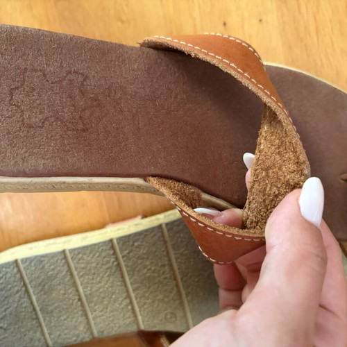 Tan sandals used, size 41