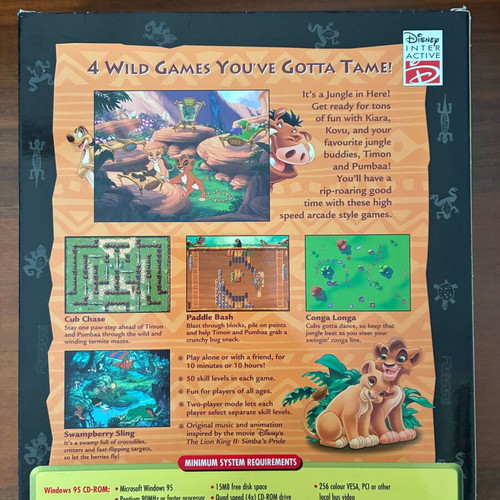 Lion King II Simba's Pride PC game like new, English release