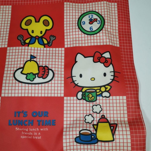 Hello Kitty Sanrio placemat used, 80s