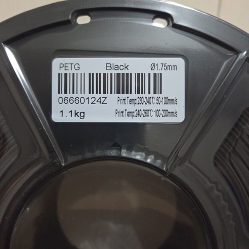 PETG 3D Printing Filament Black 1.75mm New 1.1kg