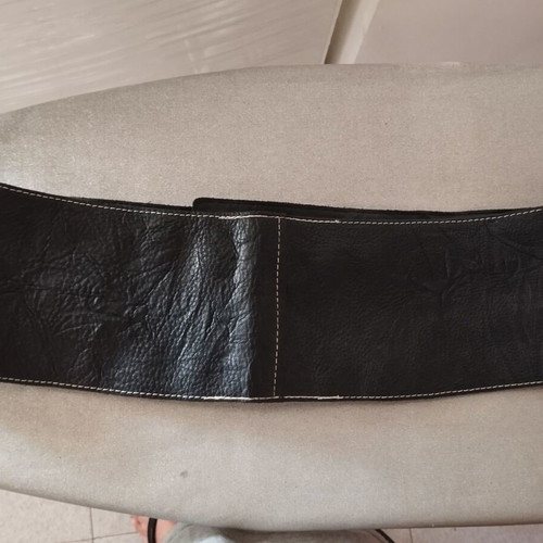 Leather wide belt like new, adjustable, black