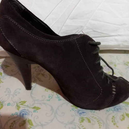 Akira women's shoes used, brown, size 40, natural suede