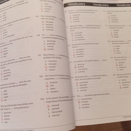 ECCE Practice Examinations Books 1+2 used, teacher's editions
