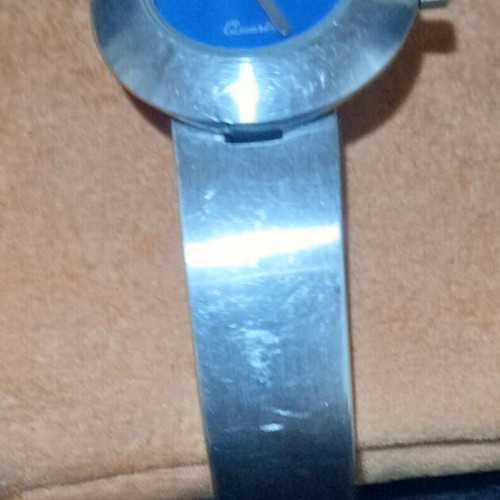 Le Noir Steel Watch like new, blue and silver, women's