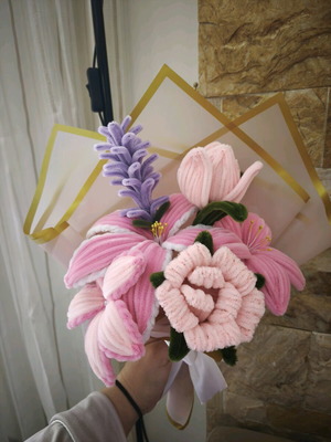 Pipe cleaners bouquet new handmade