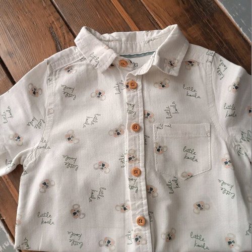 Baby boy one-piece shirt new, size 92 cm, 18-24 months, 100% cotton