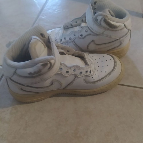 Nike leather boots used, white, size 26