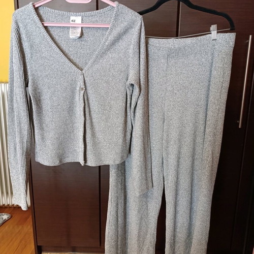 H&M set for home and sleep like new, gray, size M