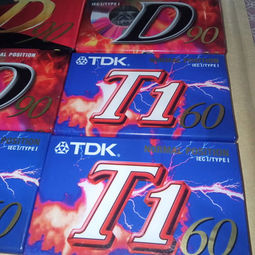 TDK audio cassette pack of 6, 3 T1 60 + 3 D 90, new sealed