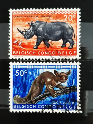 Γραμματόσημα Congo Belgian 1960, Wildlife Nature, σαν καινούργια, 2 τεμάχια
