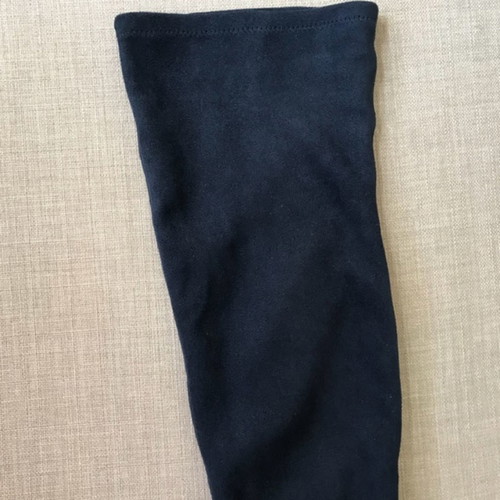 ZARA over the knee suede boots like new, size 39, black-blue