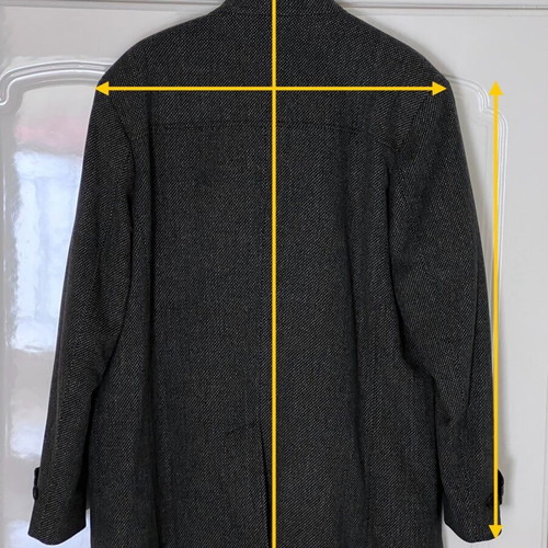 Moss coat with lining like new, size L, dark gray