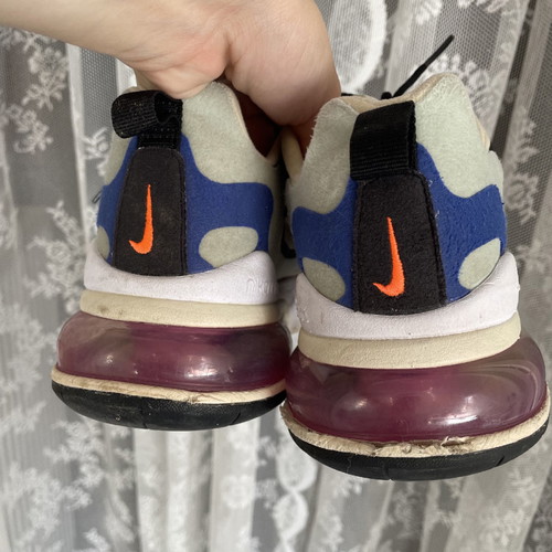Nike Air Max 270 React athletic shoes size 40, excellent condition with sole wear