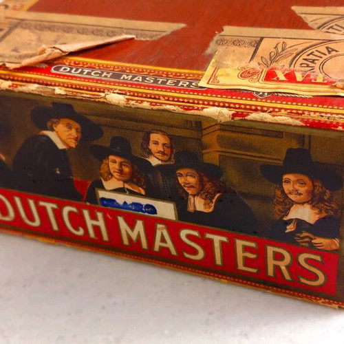 Dutch Masters cigar box used, Perfecto type, collectible