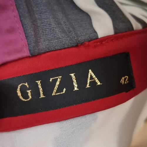 Vintage maxi φόρεμα Gizia με ασπρόμαυρο ζεβρέ μοτίβο