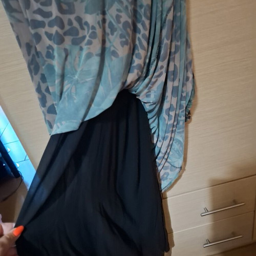 Lumina long dress, colorful, semi-transparent with inner slip
