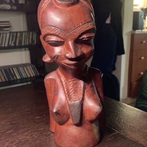 African wood carving statue solid 32 cm like new