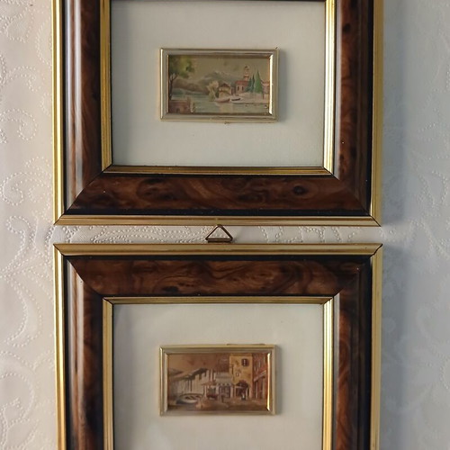 Italian Crezioni Artistiche-Serie Oro chromolithograph art prints set