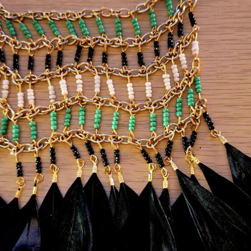 Necklace Li - La - Lo original unused multicolored and gold