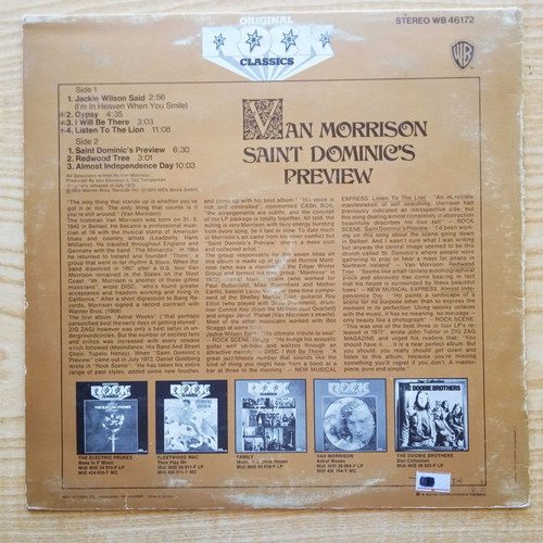 Van Morrison Saint Dominic's Preview vinyl record classic folk rock