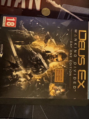 Deus Ex Mankind Divided Day One Edition Steelbook PS4 game used once