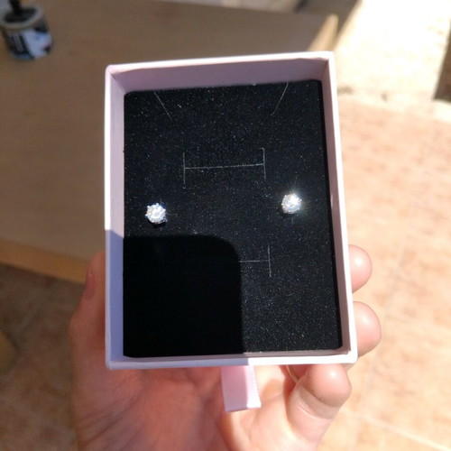 Moissanite silver earrings 0.5 carats new
