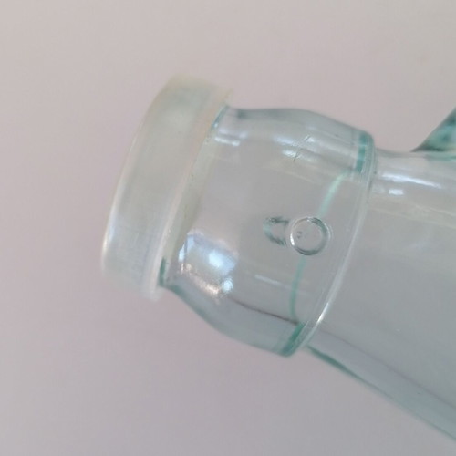 Glass 5-liter damigiana used with plastic protective base