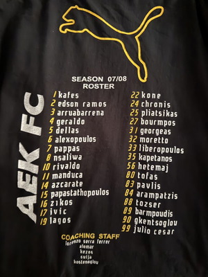 AEK Season 2007-2008 Puma T Shirt used authentic