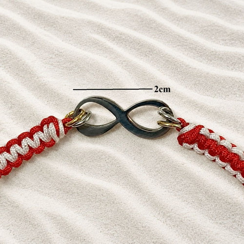 Macrame Martaki Bracelet with Infinity Motif from Steel, New