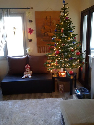 Christmas tree with decorations like new